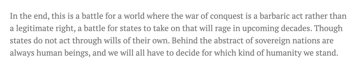 bridgewriter's tweet photo. Maksym &amp; Jeremy explain: "The central norm at stake here is the prohibition of the use of force."

What kind of world order will we fight for?

This is about sovereignty and independence for #Ukraine, but it's also about much more:

[3/3] https://t.co/Vxx02vYhwV