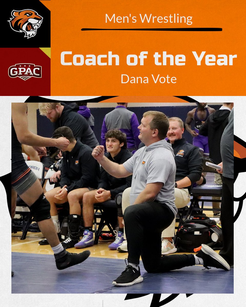Congrats to Tyson Beauperthuy on being named the GPAC Men's Wrestler of the Year and to Dana Vote on being named the GPAC Men's Wrestling Coach of the Year today! #DoaneWR