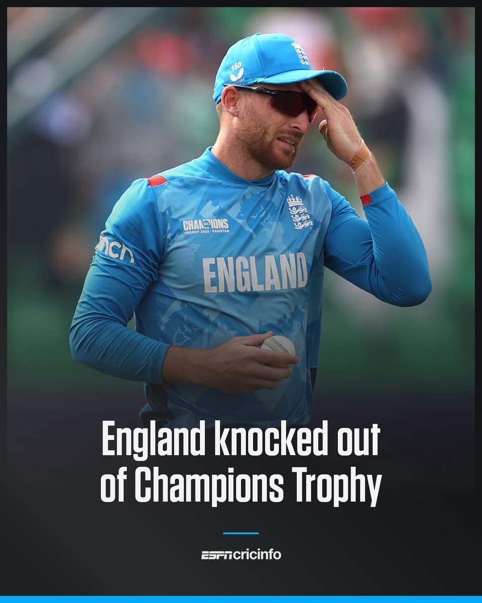 Afghanistan defeated England in the ongoing #ChampionsTrophy2025 ODI cricket. Great skill show by the Afghan side.

England is out of the tournament!

Congratulations 🎉 🎊 🏏 
#AFGvENG