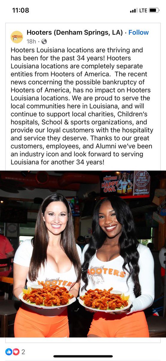Great news guys, Hooters Louisiana is still kicking ass