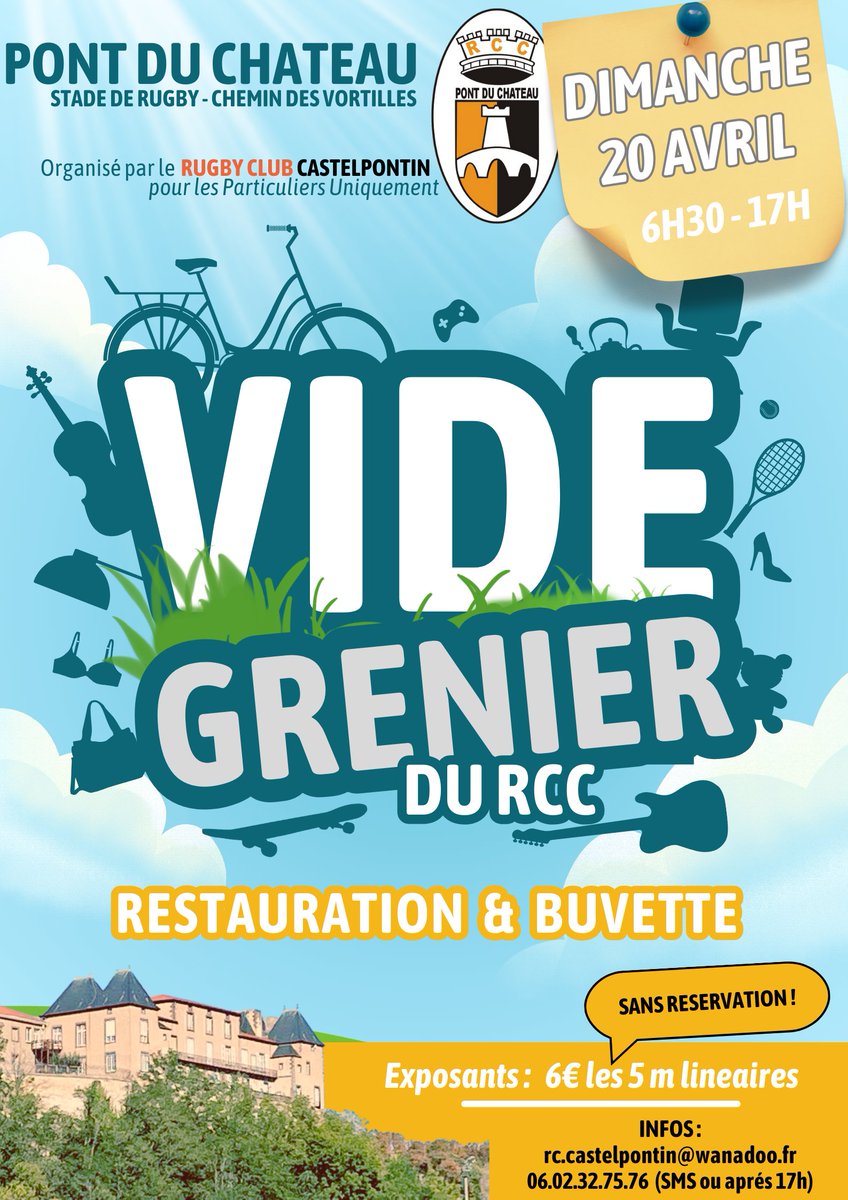 Le 20 Avril prochain c'est le Vide Grenier au Stade !!