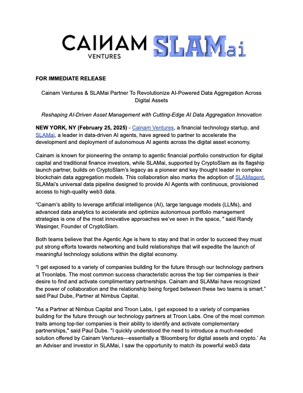 Cainam Ventures tweet media