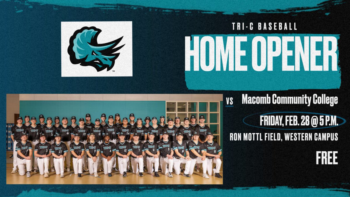 TriCAthletics's tweet image. Are you ready for some baseball? The Triceratops' home opener is Friday!