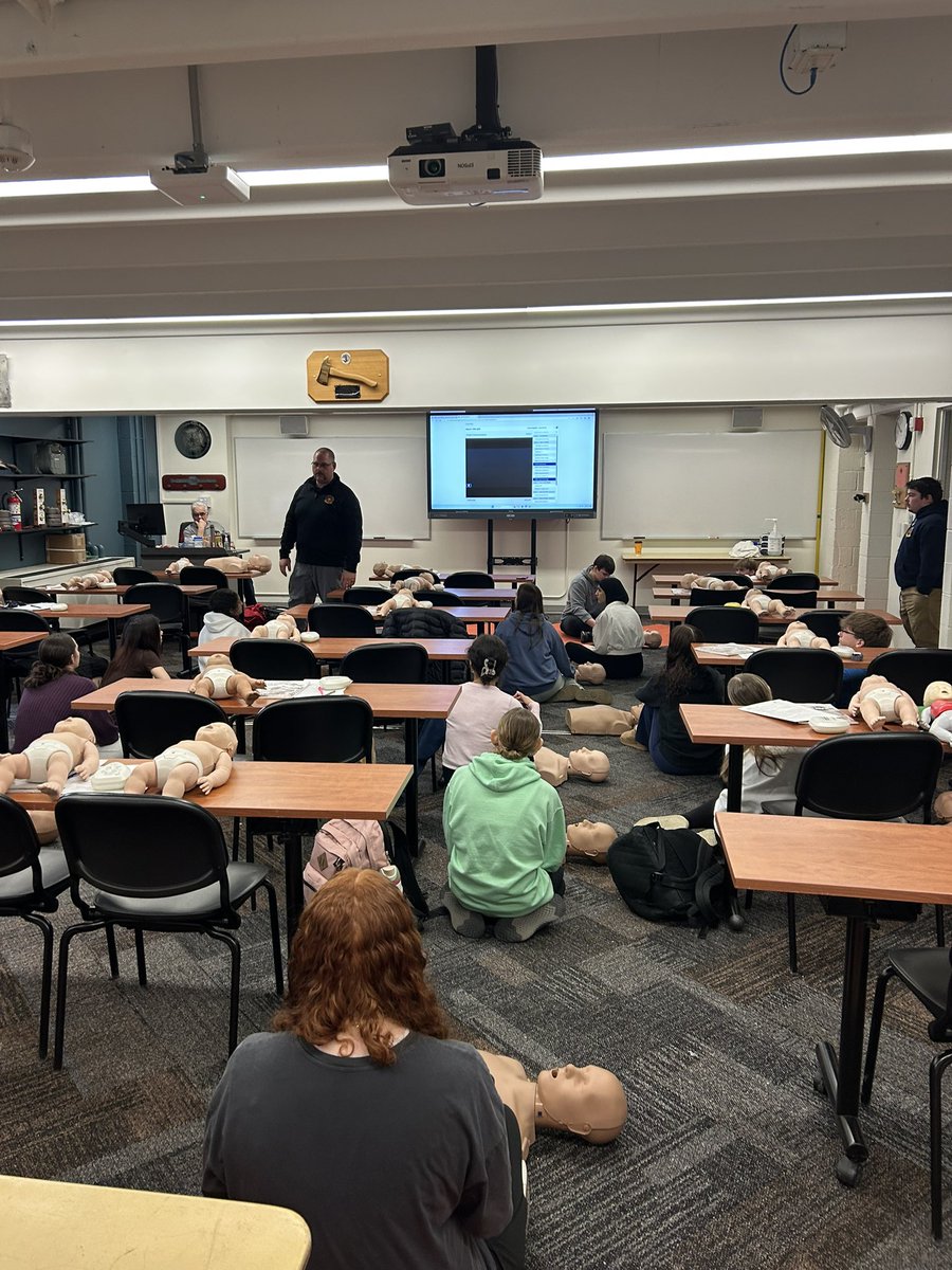 First Aid/CPR Training at Tri-C with our Human Body Systems class <a href="/polariscareer/">Polaris Career Center</a> <a href="/OFHSLeoSpagnola/">Leo Spagnola</a>