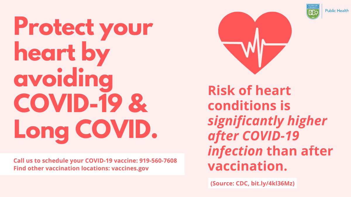 Did you know? COVID-19 increases the risk of heart attack, stroke, heart failure, and more. These risks are significantly more likely than the risk of rare heart problems from vaccines. This #AmericanHeartMonth, protect your heart by getting up to date on your vaccines.