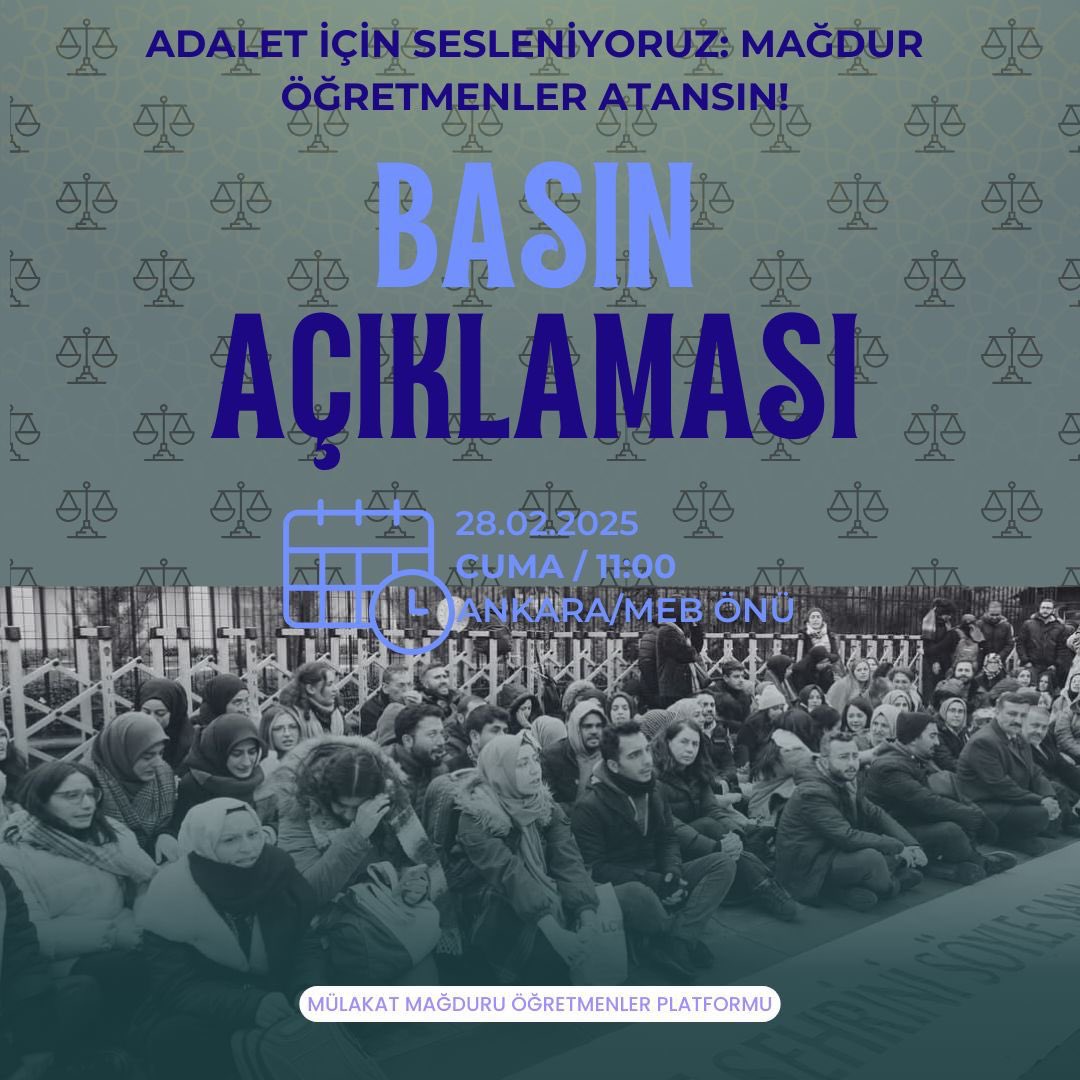 Nazlııı (@efficiennnt) on Twitter photo Kontenjandayken haksız puanlamalarla dışına itilerek mağdur edilen hiçbir öğretmenin hakkı helal değildir.
Çözüm ise bellidir
EkYerleştirme Şart
<a href="/turkegitimsen/">Türk Eğitim Sen</a>
<a href="/egitimis/">Eğitim-İş</a>
<a href="/EgitimBirSen/">Eğitim-Bir-Sen</a>
<a href="/zorlu77/">Prof.Dr.Kürşad ZORLU</a>
<a href="/TalipGeylan06/">Talip Geylan</a>
<a href="/HurEgitimSen/">Hürriyetçi Eğitim Sen Genel Merkezi</a>
<a href="/isamesihsahin/">İsa Mesih Şahin</a>
#YanımızdaOlacakMısınız Kontenjandayken haksız puanlamalarla dışına itilerek mağdur edilen hiçbir öğretmenin hakkı helal değildir.
Çözüm ise bellidir
EkYerleştirme Şart
<a href="/turkegitimsen/">Türk Eğitim Sen</a>
<a href="/egitimis/">Eğitim-İş</a>
<a href="/EgitimBirSen/">Eğitim-Bir-Sen</a>
<a href="/zorlu77/">Prof.Dr.Kürşad ZORLU</a>
<a href="/TalipGeylan06/">Talip Geylan</a>
<a href="/HurEgitimSen/">Hürriyetçi Eğitim Sen Genel Merkezi</a>
<a href="/isamesihsahin/">İsa Mesih Şahin</a>
#YanımızdaOlacakMısınız