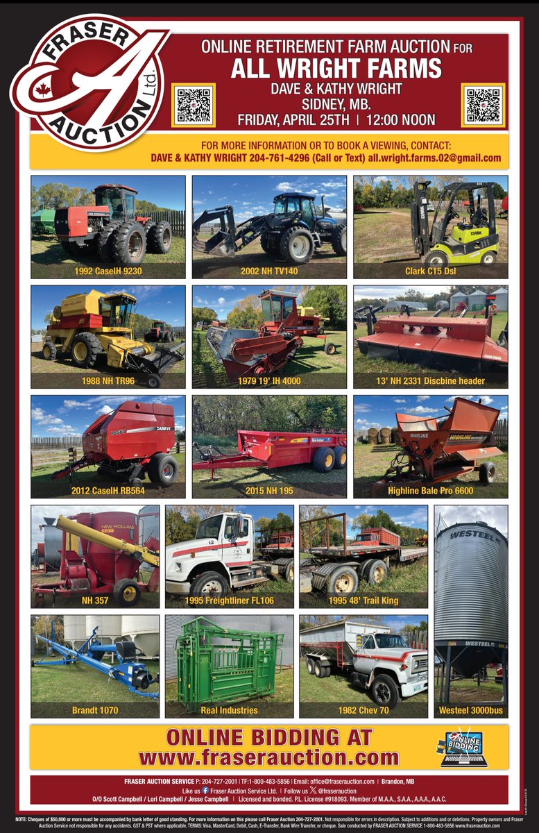 fraserauction's tweet photo. All Wright Farms (Dave &amp; Kathy Wright)
This great sale happens April 25th
Remember ALL THE AUCTION ACTION HAPPENS at https://t.co/7iIxayUzdx https://t.co/5BbPI6Wbwz