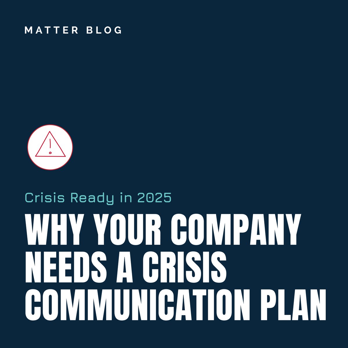 Part II of our "Crisis Ready in 2025" blog series examines the importance of crisis communications protocols, scenario planning, and why custom crisis communications plans are must-haves for organizations this year: bit.ly/4ksh7Im
