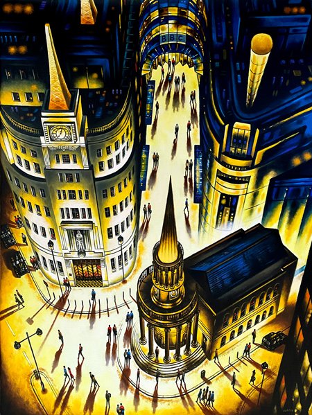 'W1A BBC and All Souls Church' (2024) by John Duffin
cattogallery.co.uk/artists/john-d…