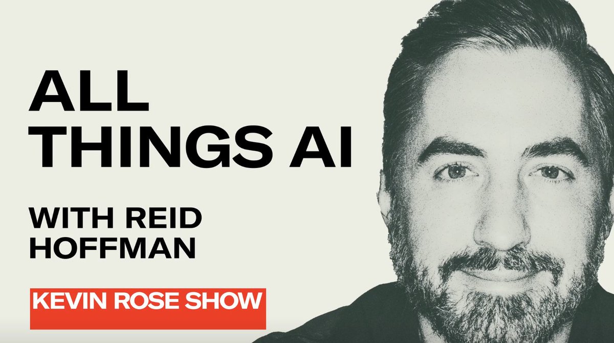 trueventures's tweet photo. "Think of AI today like computers in the '90s - those who embrace it early will have an incredible advantage."

On the @kevinrose show, he dives deep on the future of AI and its potential with @reidhoffman, LinkedIn co-founder, Greylock investor, and AI thought leader. https://t.co/IFPdTnPqsf
