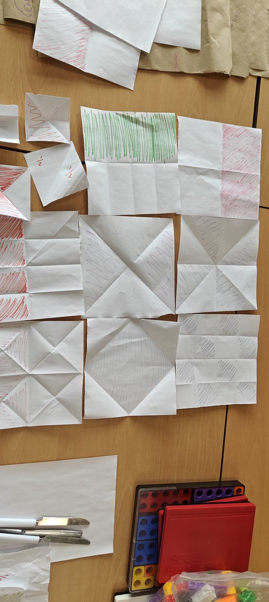 Exploring fractional reasoning with <a href="/BBOMathsHub/">BBO Maths Hub</a> SKTM Teaching Assistants. How many ways can you show a half? <a href="/NCETM/">NCETM</a>