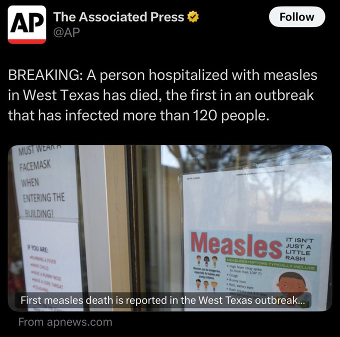 ema2 ๐จ๐ฆ ๐ฎ๐ช (@emayeg2) on Twitter photo Remember vaccines work, so use good judgement. Measles are not just a simple childhood disease. Do we still have a <a href="/CMOH_Alberta/">Alberta Chief Medical Officer of Health</a>, or was he dispatched?
#Ableg #Abpoli #AHS #ABhealthcare Remember vaccines work, so use good judgement. Measles are not just a simple childhood disease. Do we still have a <a href="/CMOH_Alberta/">Alberta Chief Medical Officer of Health</a>, or was he dispatched?
#Ableg #Abpoli #AHS #ABhealthcare