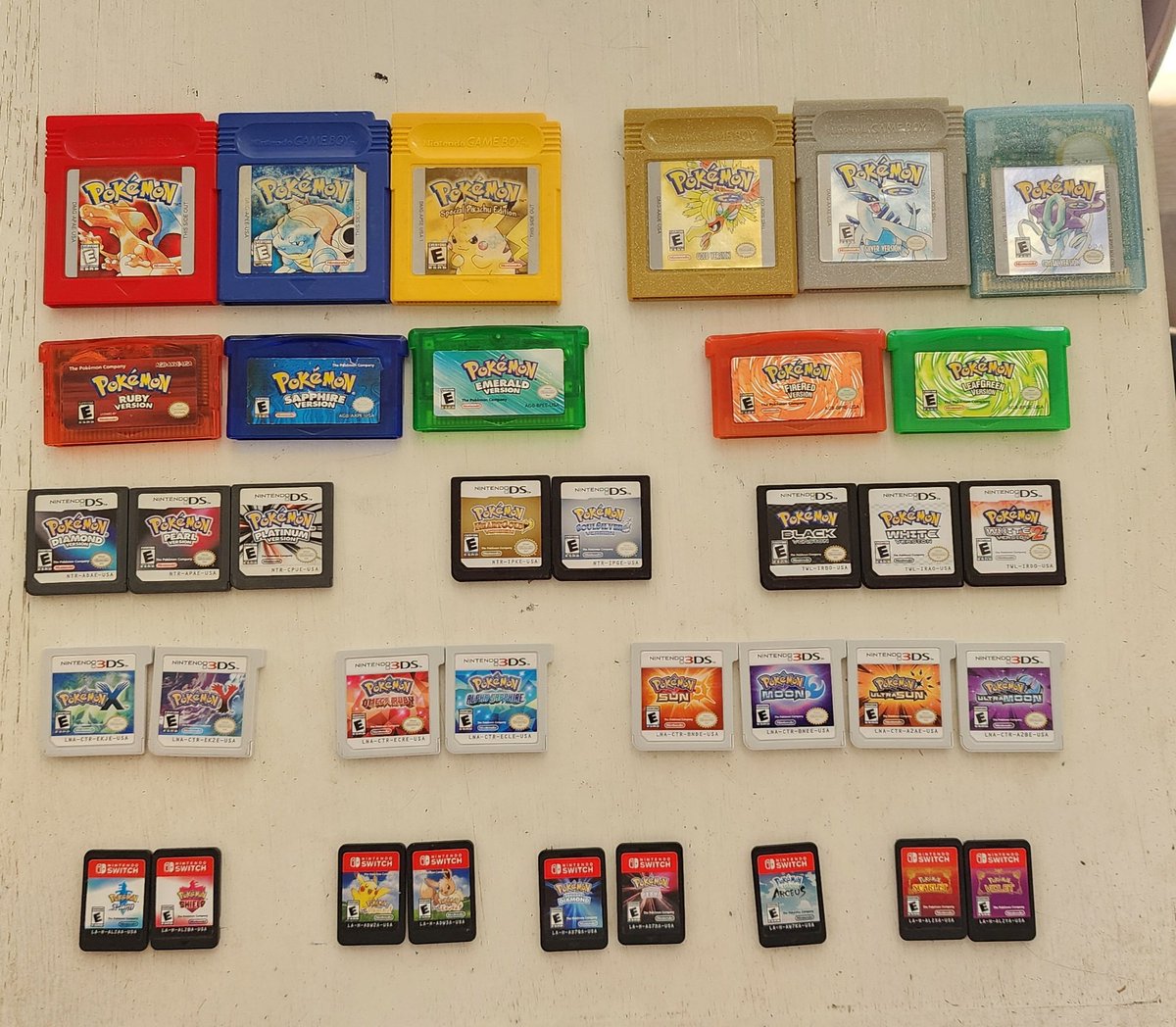 Getting hyped for #PokemonDay2025 with <a href="/BeeBeeRock/">Bee</a> (our combined collection) just missing Black2 😩