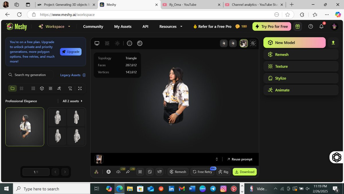 IfeomaEze228351's tweet image. Mind-blown by Meshy&apos;s text/image to 3D AI!
Turned an image into stunning 3D models in seconds! Say goodbye to tedious 3D modeling &amp;amp; hello to limitless creativity!
#Meshy
#TextTo3D
#ImageTo3D
#GenerativeAI 
#ALX_AiSK 
#alx