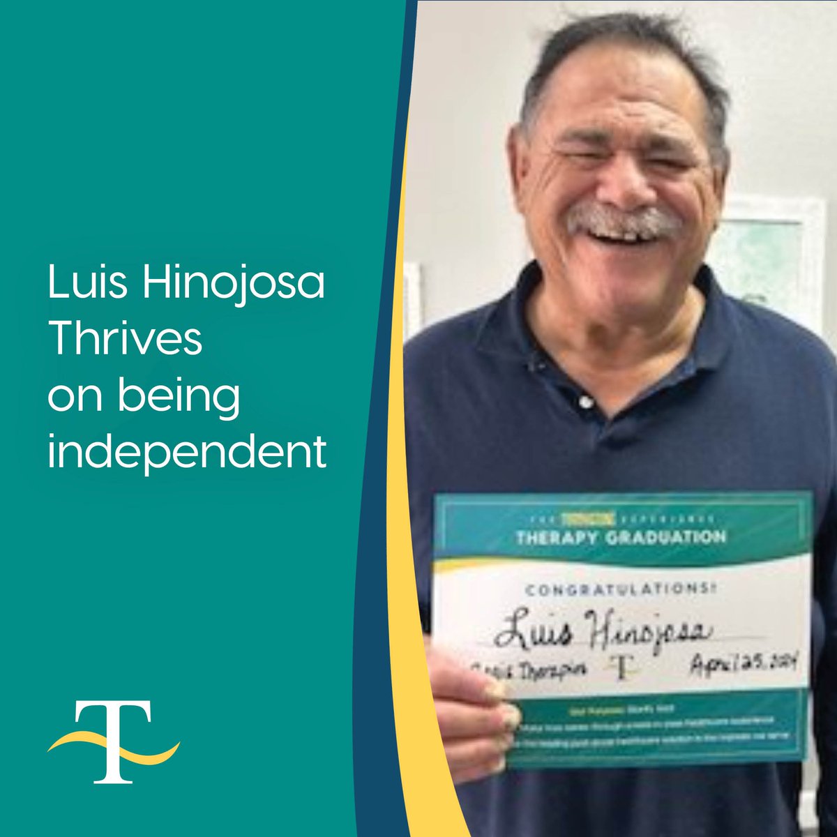 Mr. Hinojosa was unable to walk or dress himself when he came to Coastal Palms Nursing and Rehabilitation. His care team was able to help him regain his independence. We can help you recover too! Find a location: bit.ly/41GnyjY

#TouchstoneExperience #SuccessStories