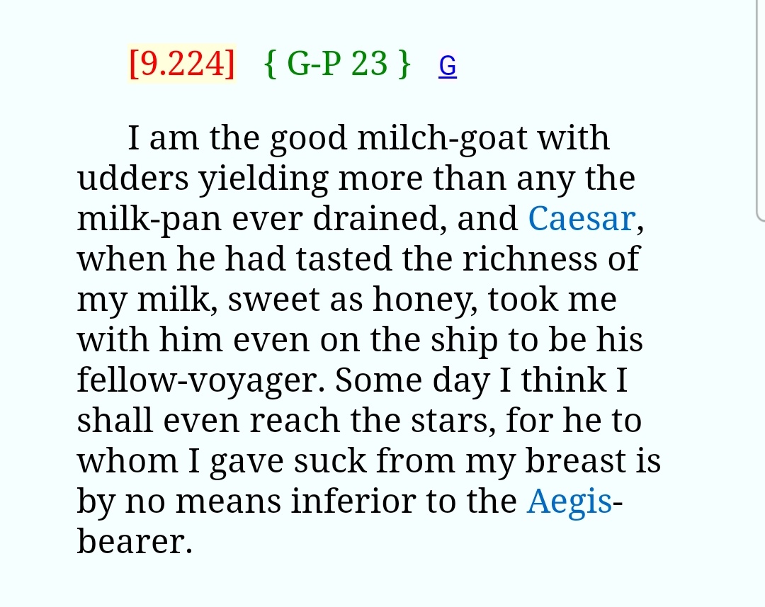 DSFC Classics & Philosophy (@dsfcclassics) on Twitter photo Reading <a href="/wmarybeard/">mary beard</a>'s Emperor of Rome. How have I got until today without knowing Augustus had a pet goat he took with him on sea voyages!?
Greek anthology IX. 224 Reading <a href="/wmarybeard/">mary beard</a>'s Emperor of Rome. How have I got until today without knowing Augustus had a pet goat he took with him on sea voyages!?
Greek anthology IX. 224