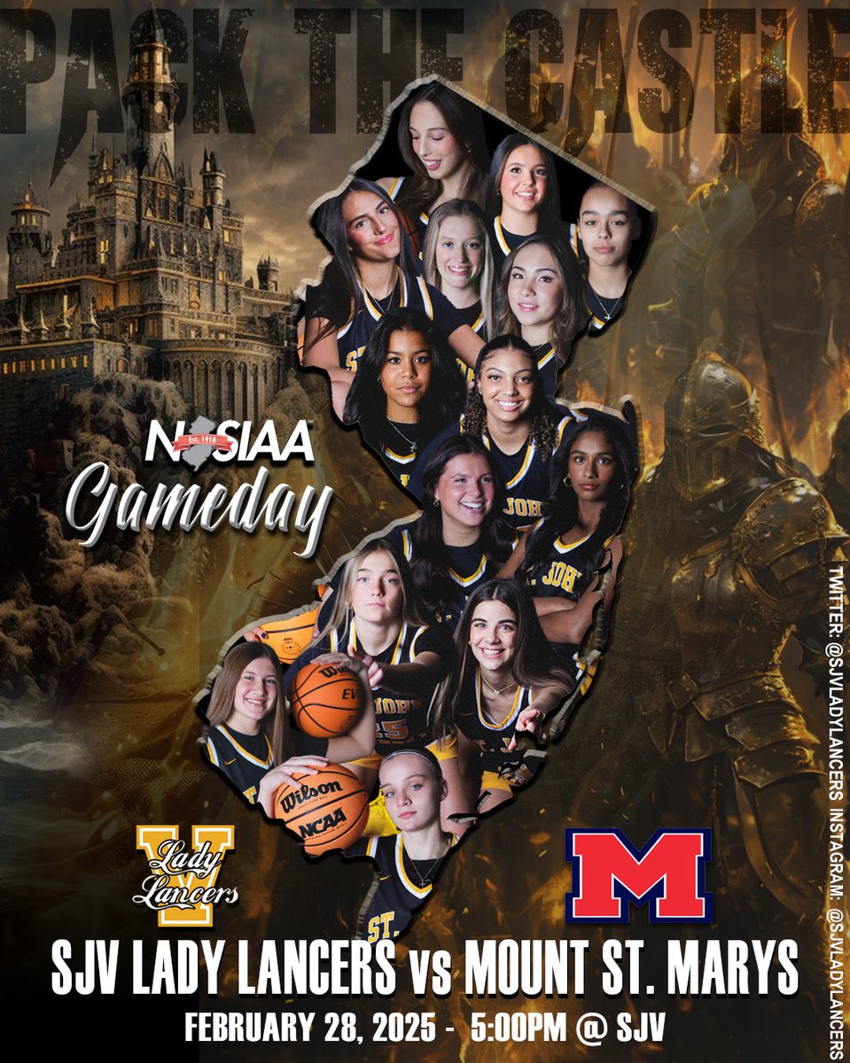 SJV Lady Lancers Basketball (@sjvladylancers) on Twitter photo MARK YOUR CALENDARS For Friday, February 28th @ 5:00 PM @ home as our SJV Lady Lancers π take on Mount St Maryβs in the NJSIAA Tournament! Pack the π°! Letβs GOOOOO! <a href="/sjvcoach/">Dawn Karpell</a> <a href="/pero_zoe/">Zoe</a> <a href="/SJVHS_Athletics/">Pat Smith</a> <a href="/SJVHS/">Saint John Vianney High School</a> πΈπ¨ <a href="/LauraBruen/">Laura Bruen</a> MARK YOUR CALENDARS For Friday, February 28th @ 5:00 PM @ home as our SJV Lady Lancers π take on Mount St Maryβs in the NJSIAA Tournament! Pack the π°! Letβs GOOOOO! <a href="/sjvcoach/">Dawn Karpell</a> <a href="/pero_zoe/">Zoe</a> <a href="/SJVHS_Athletics/">Pat Smith</a> <a href="/SJVHS/">Saint John Vianney High School</a> πΈπ¨ <a href="/LauraBruen/">Laura Bruen</a>