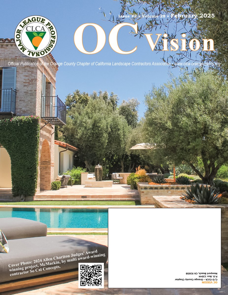 CLCAOCChapter's tweet image. The most recent issue of the OC Vision is available to read online. Check it out at out at static1.squarespace.com/static/5f90fb4…

#clcaorangecounty #clca #greenindustry #ocvision #greenindustrynews #landscapers #landscapeprofessionals
