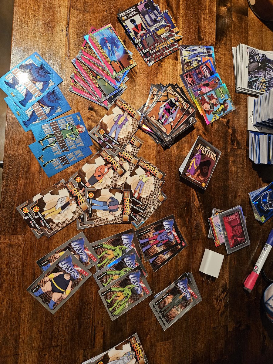 Sean Asure (@sbasure) on Twitter photo Opened 2 boxes of Xmen 97. Professor X auto, Rogue and Beast /199. Morph and Cipher /97. Some weird thick Forge card. Overall, a ton of dupes and not nearly as cool as I thought they'd be. <a href="/CardPurchaser/">Card Purchaser</a> Opened 2 boxes of Xmen 97. Professor X auto, Rogue and Beast /199. Morph and Cipher /97. Some weird thick Forge card. Overall, a ton of dupes and not nearly as cool as I thought they'd be. <a href="/CardPurchaser/">Card Purchaser</a>
