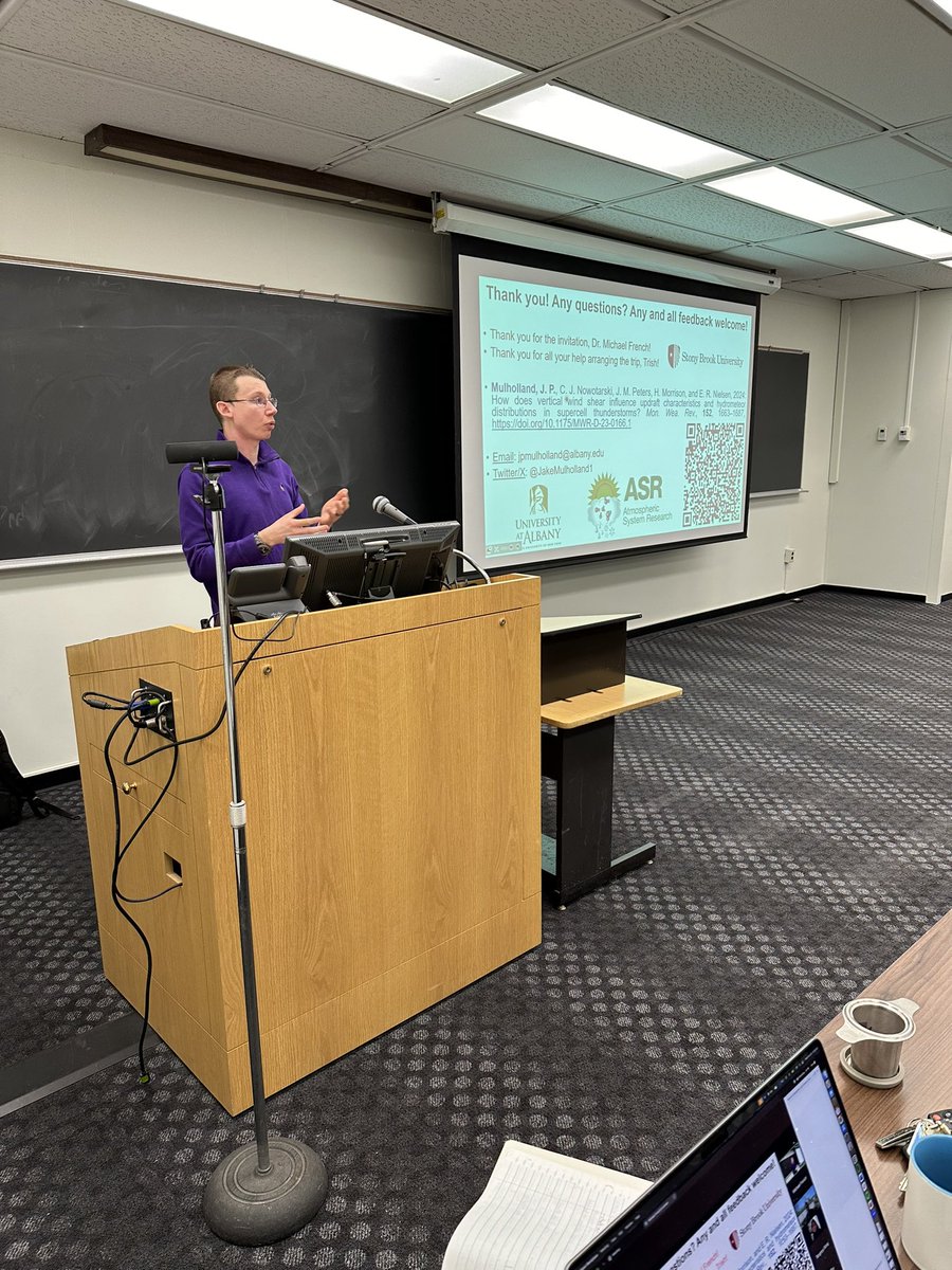 Michael French (@stonybrook_ram) on Twitter photo Many thanks to <a href="/JakeMulholland1/">Jake P. Mulholland, Ph.D.</a> for his visit and great <a href="/SoMAS/">School of Marine and Atmospheric Sciences at SBU</a> talk today on vertical wind shear influences on supercell updraft characteristics. Exciting to have Jake in the SUNY family! (Sorry, I’m bad with photos and only got the last slide 😳) Many thanks to <a href="/JakeMulholland1/">Jake P. Mulholland, Ph.D.</a> for his visit and great <a href="/SoMAS/">School of Marine and Atmospheric Sciences at SBU</a> talk today on vertical wind shear influences on supercell updraft characteristics. Exciting to have Jake in the SUNY family! (Sorry, I’m bad with photos and only got the last slide 😳)
