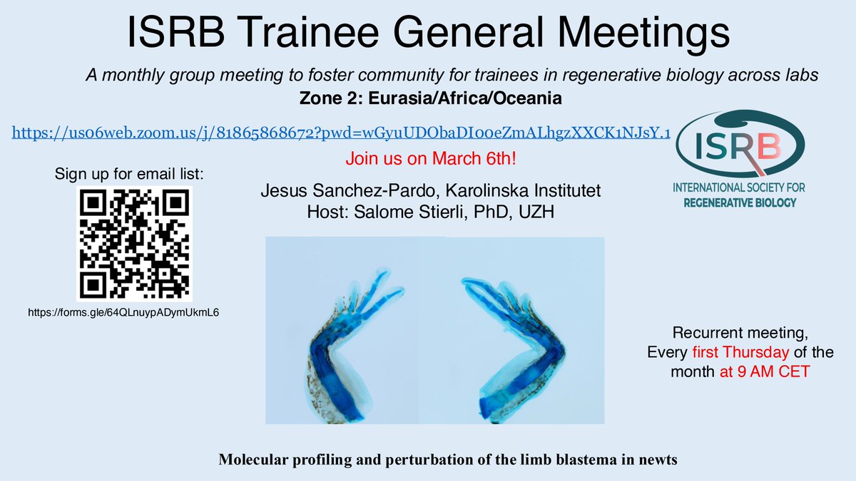 Join us for the Trainee Monthly Meeting on March 6th at 9am Central European Time featuring Jesus Sanchez-Pardo.