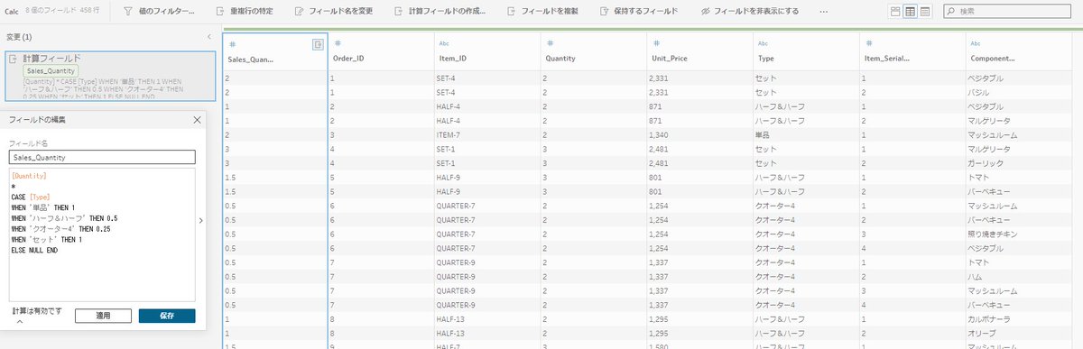 antipop1's tweet image. #PreppinData Practice Japan #007

#TableauPrepユーザー会 の自作問題に挑戦part2。めっちゃ実務で出てくる集計パターンで悶絶。
勉強会でシェアしたら、「CASE文+計算式の組合せ、できるんですね！」となり、共有って大事だなと再認識しました。

Thanks @TableauPrepJp 

Japan Preppin Data Fam