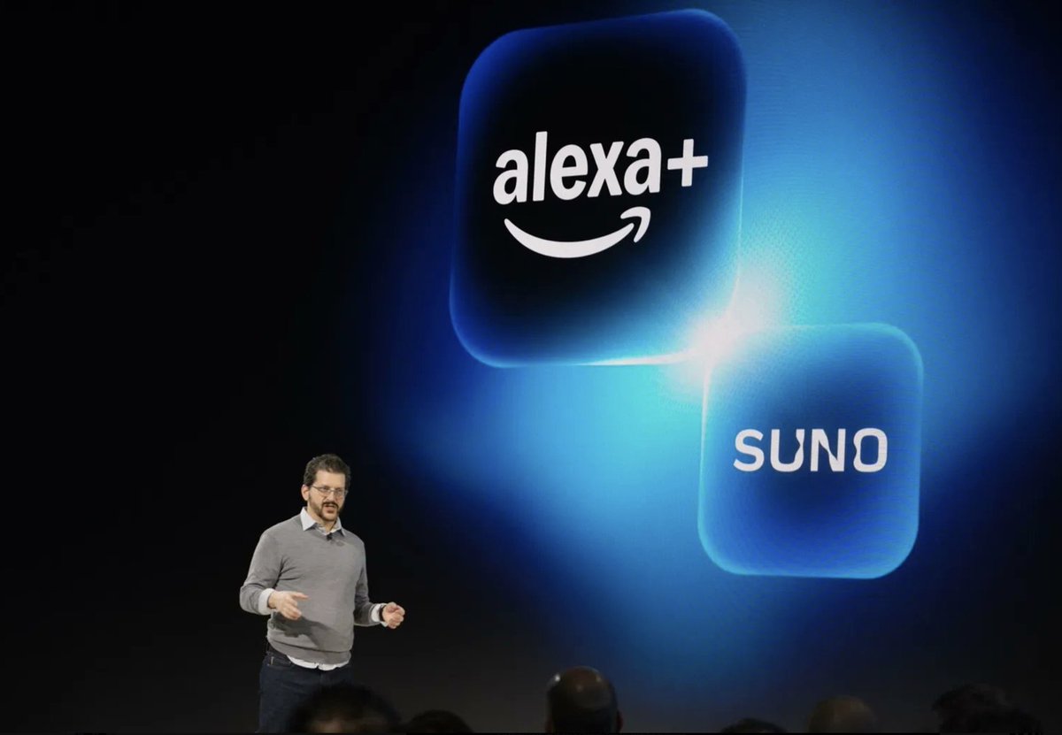 We're so excited to announce that Suno will be coming to Alexa+, so you can make any song you can imagine with the next generation of @amazonalexa! 🎉 

What songs will you make with your Alexa?