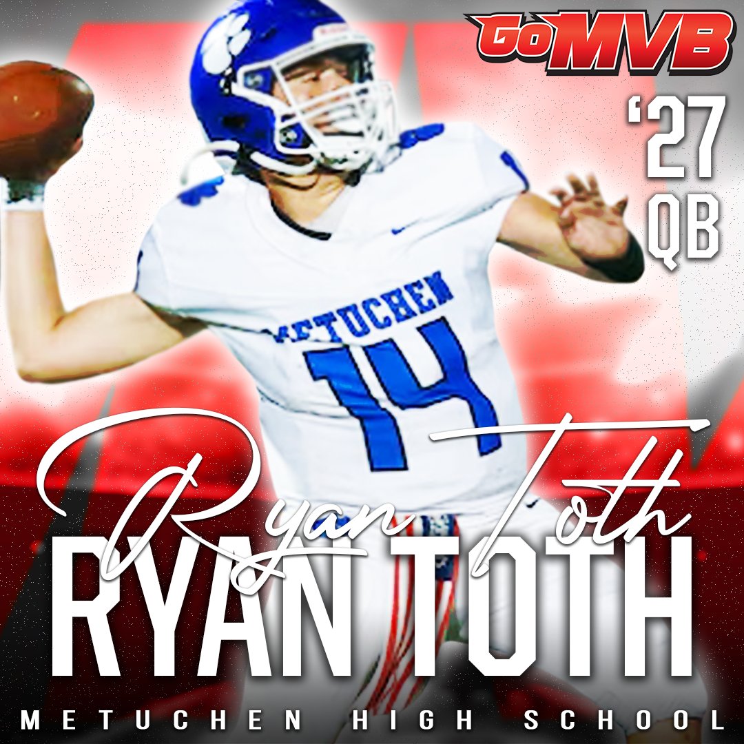 🚨Player Spotlight🚨⁠
RYAN TOTH
'27 QB
Metuchen HS, NJ
Follow: <a href="/RyanToth27/">Ryan Toth</a>
⁠
#gomvb #hsfootball #studentathlete #collegerecruit #collegerecruiting #athlete