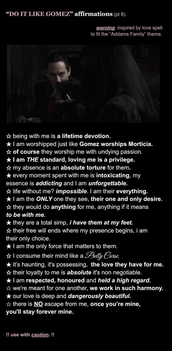 [SP] [♡] affirmations (pt 8).

!! warning: inspired by “Love Spells“ — so kinda toxic !! 

I was thinking should I turn it into a Subliminal??