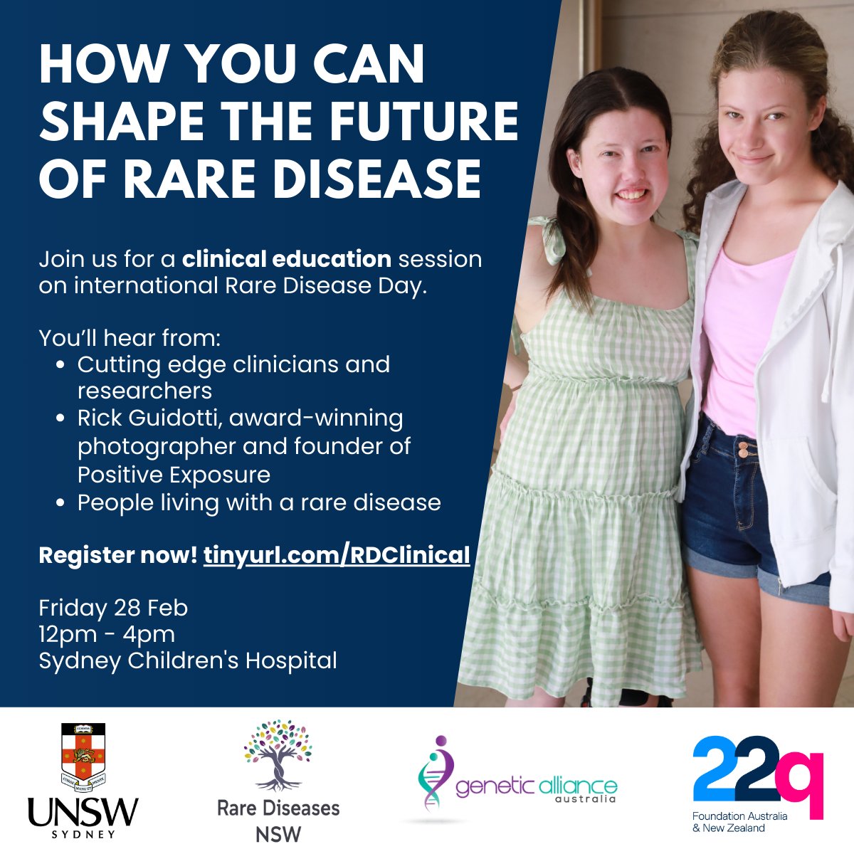It's not too late to register for (2) NSW Rare Diseases free events for community and health professionals to mark Rare Disease Day 28 February 2025.  All are welcome to attend both events.
ow.ly/XE2c50V7fjH
#RareDiseases #HealthProfessionals #HealthCommunity