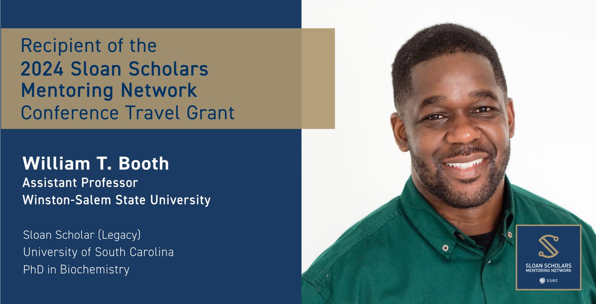 Sloan Scholars Mentoring Network (@sloannetwork) on Twitter photo #SSMNGrants spotlight: Dr. William T. Booth received a 2024 Conference Travel Grant to attend this month's <a href="/ASCLS/">ASCLS</a> Clinical Laboratory Educators Conference, where he'll give a poster presentation.
Sloan Scholar alumni can apply now for 2025 grants. More at sloan-scholars.ssrc.org/page/grants #SSMNGrants spotlight: Dr. William T. Booth received a 2024 Conference Travel Grant to attend this month's <a href="/ASCLS/">ASCLS</a> Clinical Laboratory Educators Conference, where he'll give a poster presentation.
Sloan Scholar alumni can apply now for 2025 grants. More at sloan-scholars.ssrc.org/page/grants