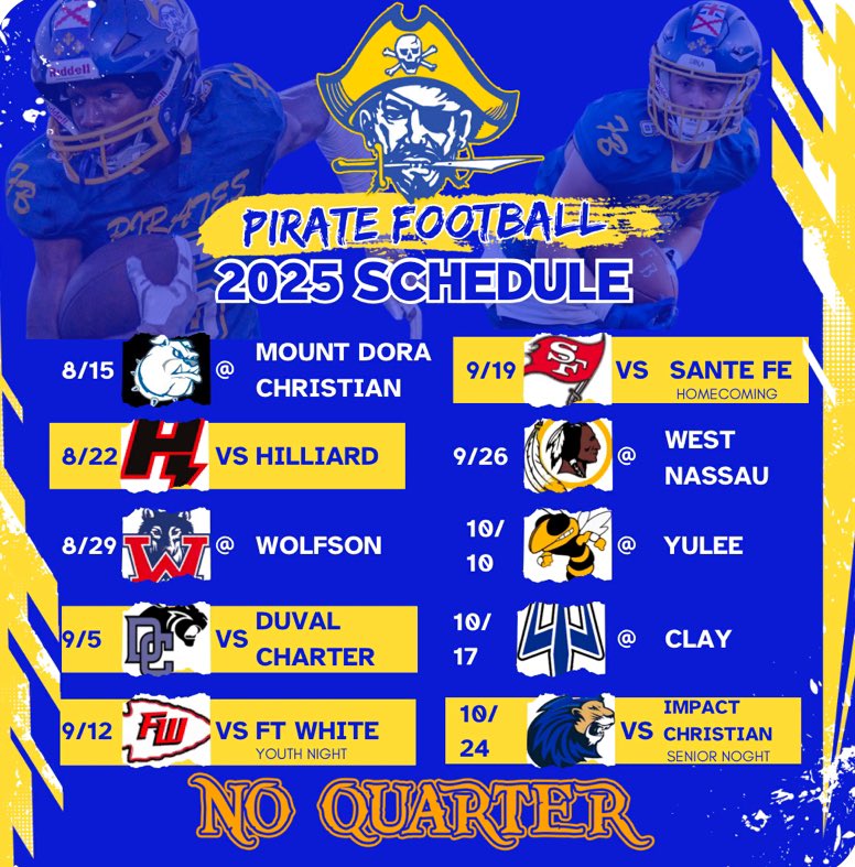 <a href="/FernandinaHigh/">FBHS</a> 2025 Varsity Football Schedule
<a href="/NassauSchoolsFL/">Nassau County School</a> 
<a href="/FBPirates/">Fernandina Beach Pirate Football</a>