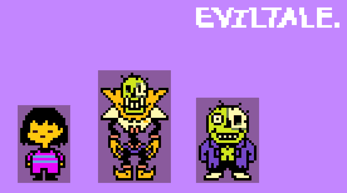 gustusgloop's tweet photo. behold, the whole damn cast of my own original undertale au!
"EVILtale."

monsters HATE humans cause they think they are a bunch of goody two shoes.

#undertale #undertaleAU #utdr https://t.co/Kwz4QRDeZB