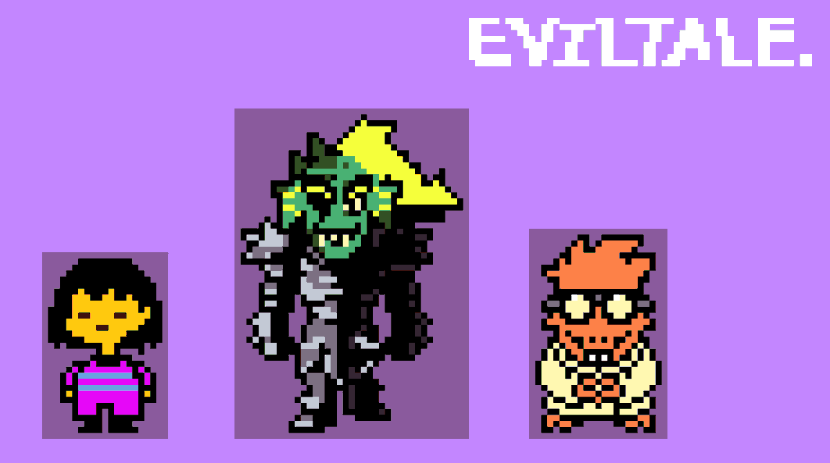 gustusgloop's tweet photo. behold, the whole damn cast of my own original undertale au!
"EVILtale."

monsters HATE humans cause they think they are a bunch of goody two shoes.

#undertale #undertaleAU #utdr https://t.co/Kwz4QRDeZB