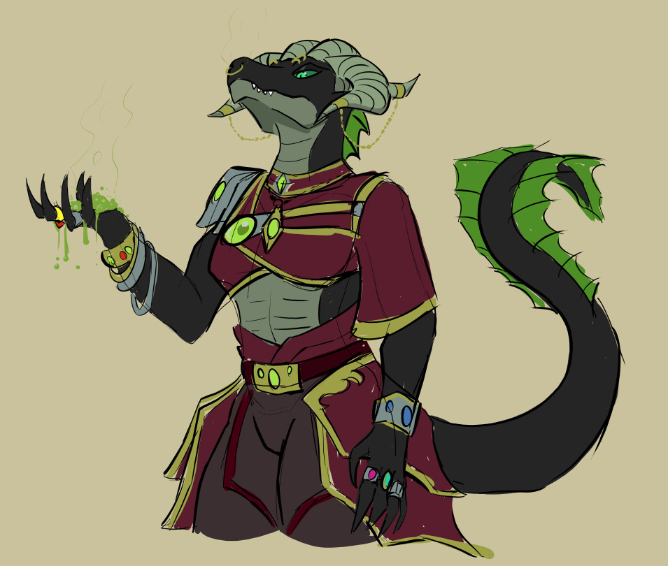 Iizard_wizard's tweet image. New DnD character for an up coming campaign