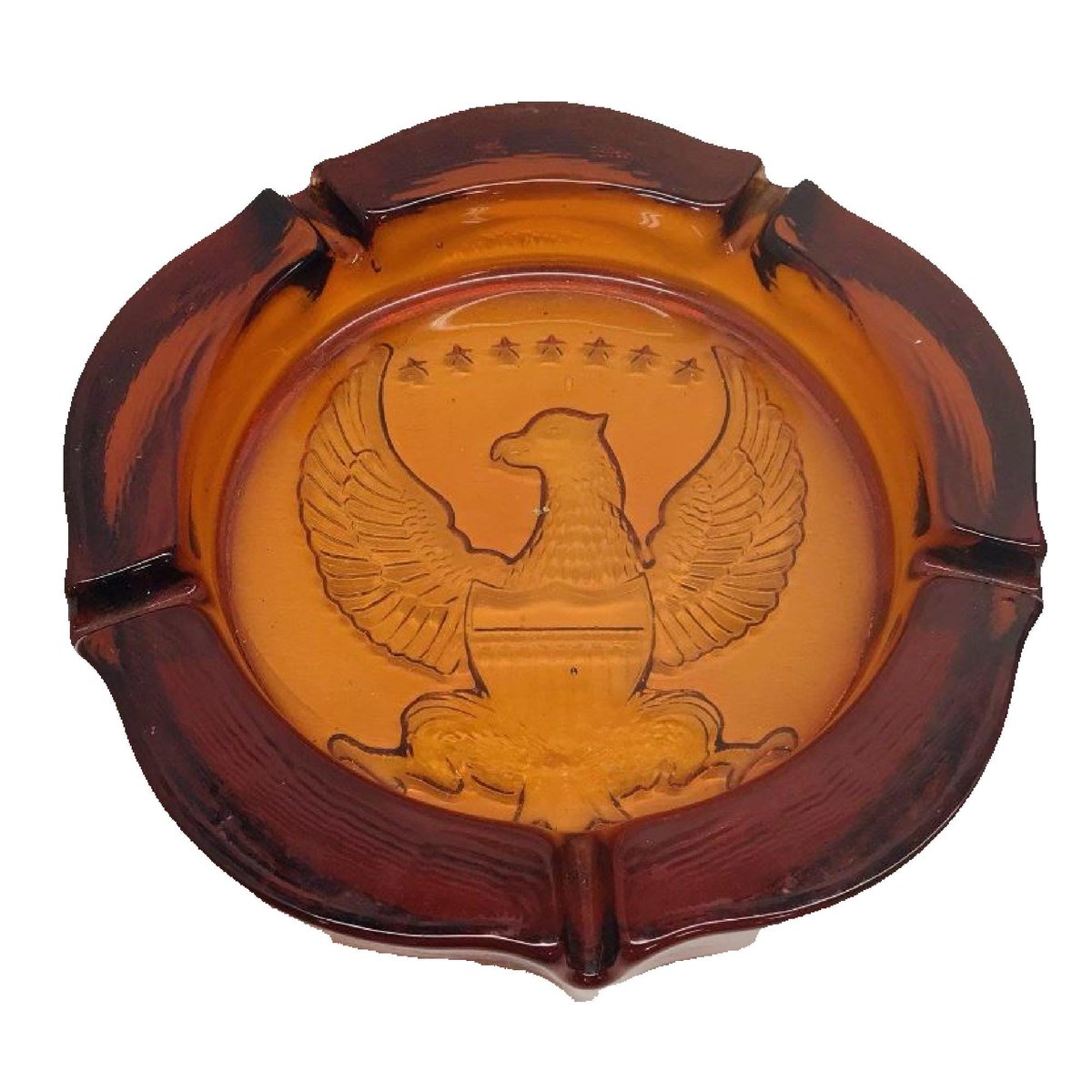 JunkYardBlonde's tweet image. Mid Century Bicentennial Eagle Amber Glass Cigar Ashtray, Free Shipping tuppu.net/dd8f3475 #Etsy #JunkYardBlonde #IndianaGlass