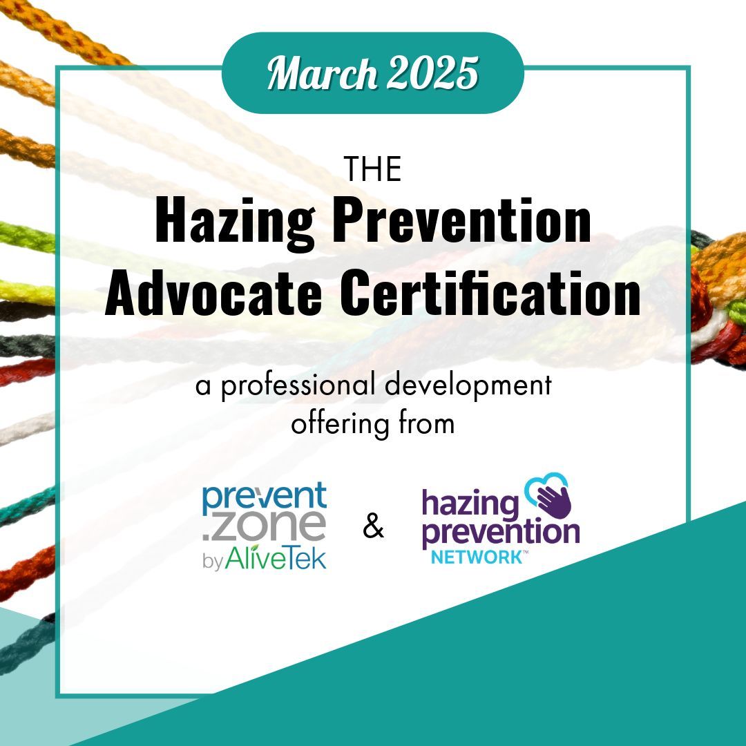 LAST CALL! The Hazing Prevention Advocate Certification will equip you with guidance and support to build your hazing prevention plan. Deadline to sign up for the March cohort is this Friday, Feb. 28. Learn more: buff.ly/3ERHHua