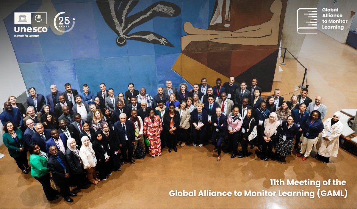 UNESCOstat's tweet photo. Thank you to all participants of the 11th meeting of the Global Alliance to Monitor Learning (GAML) held on 25-26 February at @UNESCO HQ! 

The meeting brought together 80+ participants from 36 member states & more than 30 organizations to advance the global learning measurement agenda. 

Learn more: https://t.co/e4iu63qnl0