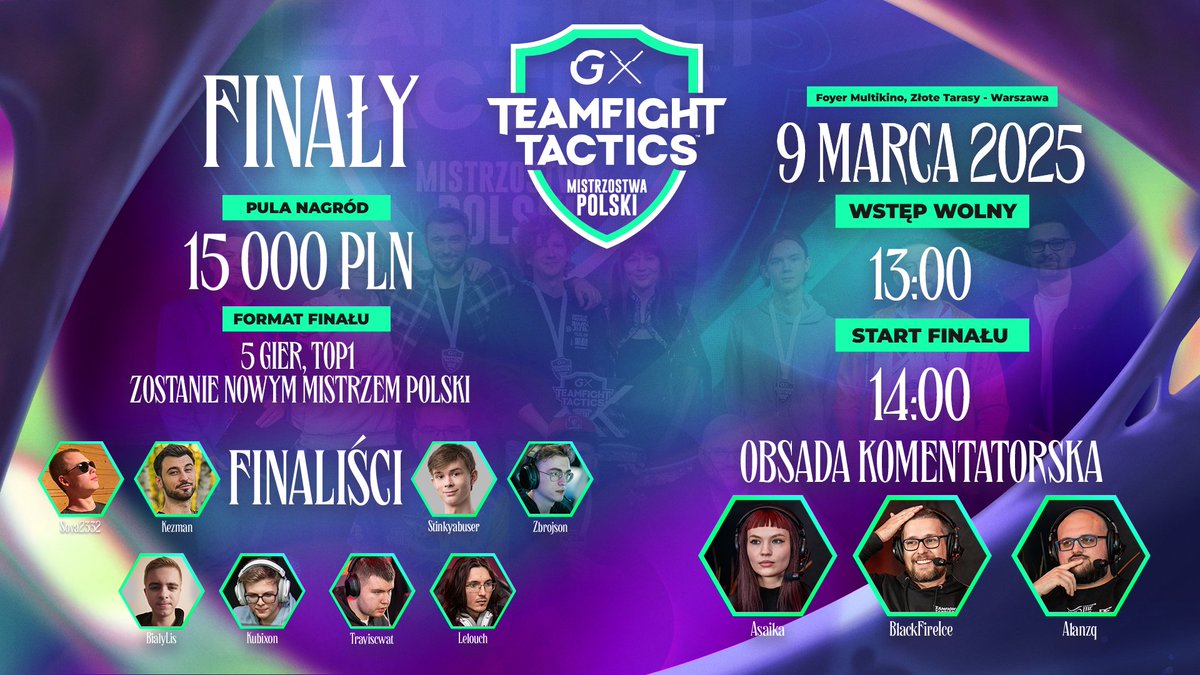 Wielki Finał GX Teamfight Tactics Mistrzostw Polski już w przyszłym tygodniu 🤩

Przedstawiamy sprytną ściągę, dzięki której wszystkie kluczowe informacje znajdziecie w jednym miejscu 😎