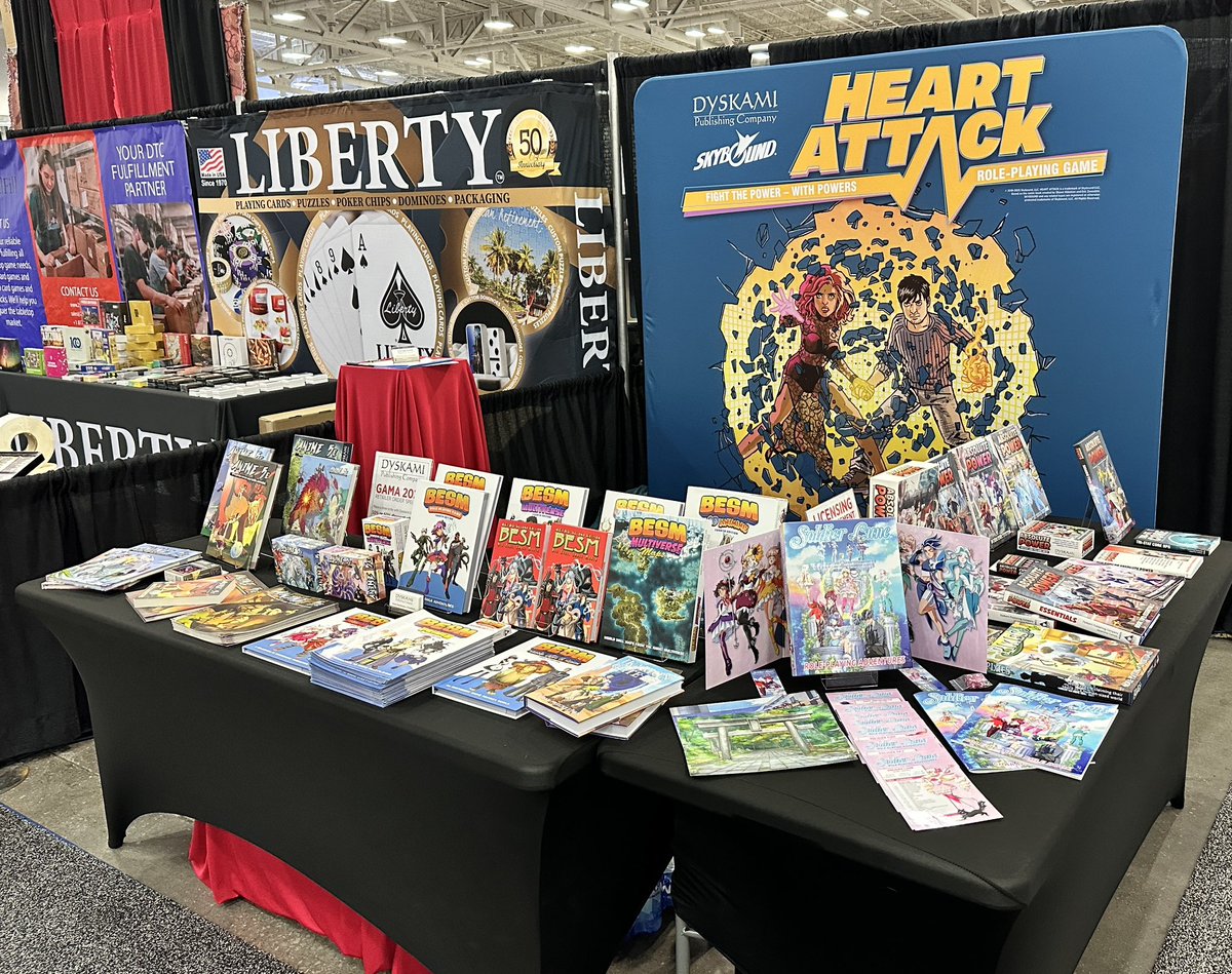 Looking forward to chatting with retailers about all of our awesome RPG lines — including the upcoming Soldier Lune RPG and just-announced Heart Attack RPG — at the GAMA Expo is Louisville, Kentucky this week.