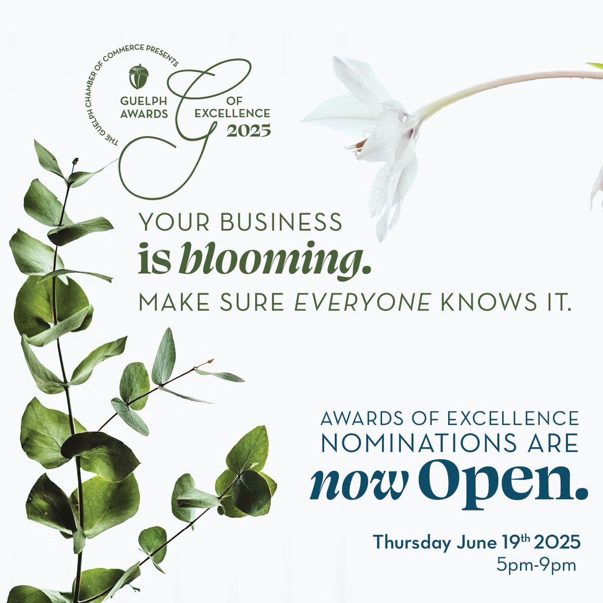 🌼Celebrate a business *in full bloom.* Nominate a standout individual or business for the 2025 Guelph Awards of Excellence! 🌹Self-nominations are accepted &amp; encouraged.
🏆Check out the categories &amp; submit your nominations today!  bit.ly/4h3gDWR
 #Guelph #2025GAE