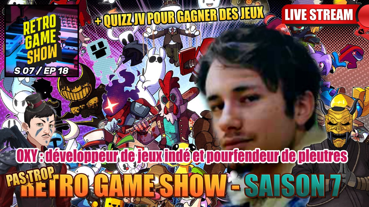tuyatrojouey's tweet photo. Demain, 21h, nous recevons OXY qui nous parlera de sa passion, le gamedesign et nous fera une petite masterclass en découverte de jeux indé, obscures, expérimentaux et méconnus.
Rappel Live : https://t.co/VzkRbPDMTJ
#LIAVG #RetroGameShow #GemuOni #Talkshow https://t.co/9ZVZtB8vVX