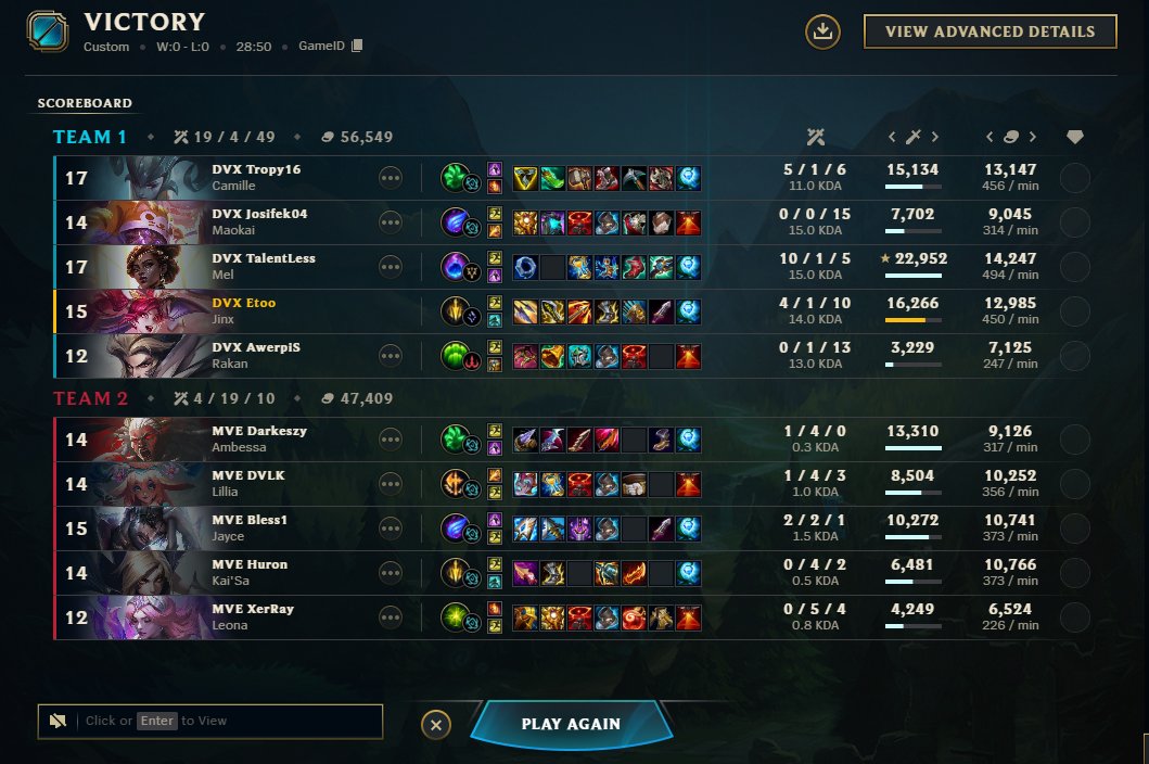 WE MADE IT TO PLAY-OFFS!!! I am so happy, and proud of my team &lt;3.

GG! <a href="/Meavedron/">UP2U Meavedron</a>