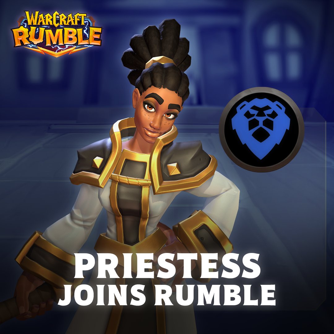 WarcraftRumble's tweet image. The Alliance officially welcomes Priestess today!
Add and upgrade her for your army during this special event 📆