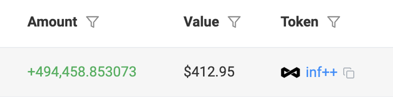 I can't believe this, but I WON the first $INF++ raffle!!! ♾

When you hold/buy 10K+ $inf++ you are eligible for the <a href="/STACCoverflow/">stacc's convict arc.</a> <a href="/inf_plusplus/">inf++</a>  raffle. Don't miss out, be part of truly amazing tek.