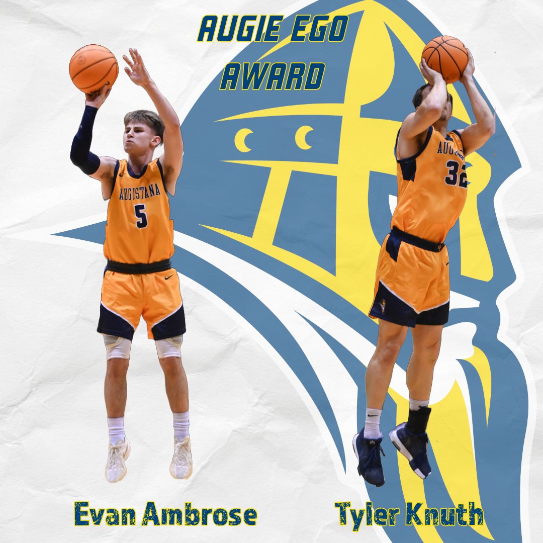 Augie_MBB's tweet image. Awards from last night’s win!
Ego: Ambrose (9 pts, 6 rebs, 3ast) / Knuth (12 pts, 3 rebs)
Rule: Maurchie (16 pts, 6 rebs, 3ast, 2stl, 1blk)
DMVP: Kelley (29 pts, 5 rebs, 4ast, 3stl, 1blk, TOUGH MAN OF THE NIGHT!)
Chairman: Larsen (7 reb, all defensive)
#GoVikes