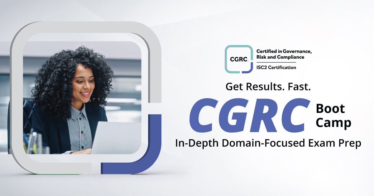 ISC2's tweet photo. Train from the comfort of your home with ISC2 Online Bootcamp Training. The comprehensive course covers all #CGRC exam domains in a live virtual classroom environment. 

Register now: https://t.co/8ygWbTBpyY

#CGRCTraining #GRC #CybersecurityCertification https://t.co/uaVckKrPOx