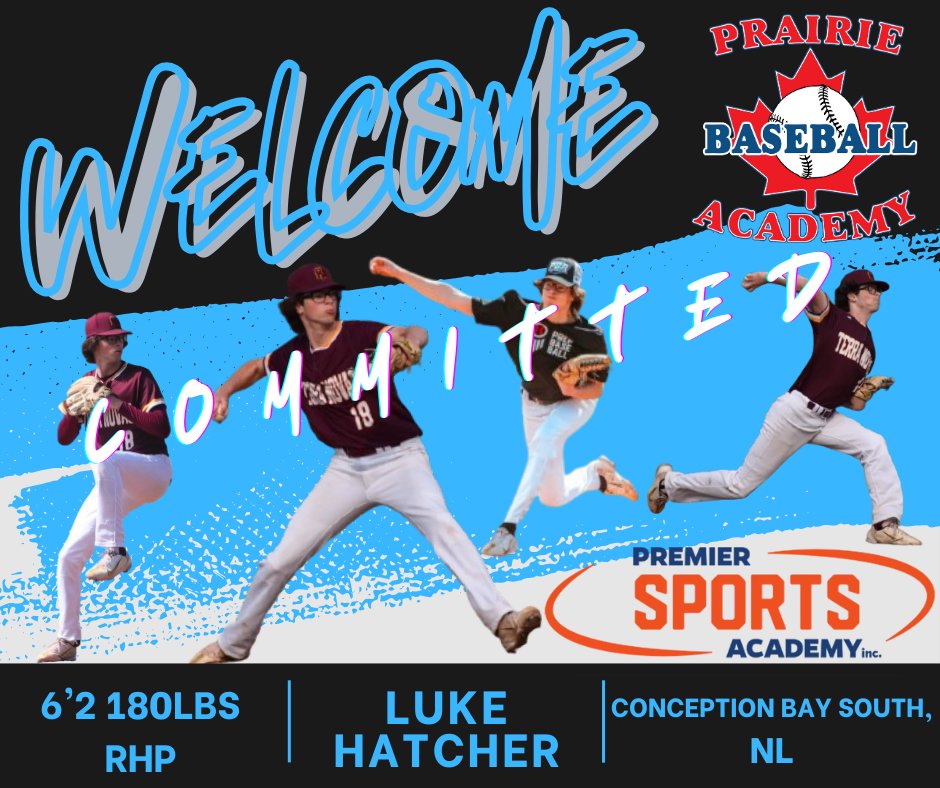 We would like to welcome RHP Luke Hatcher from Conception Bay South, NL and the Premier Sports Academy. Welcome to our family Luke!! #earntheA