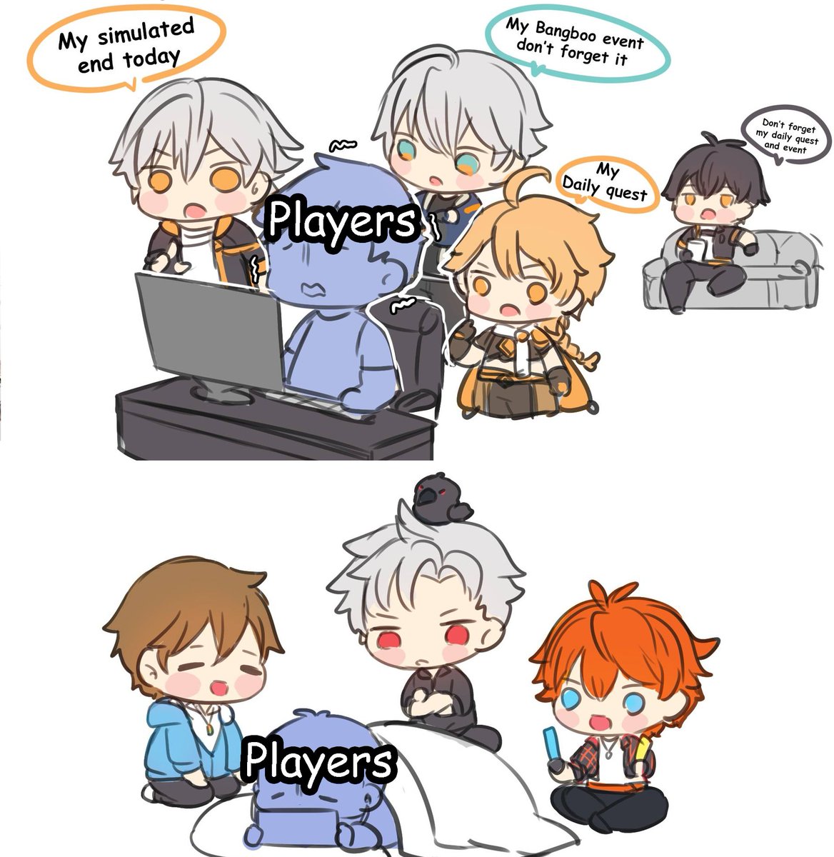 pun_rii's tweet photo. Multiple games 😅 https://t.co/MuWkBdGivI