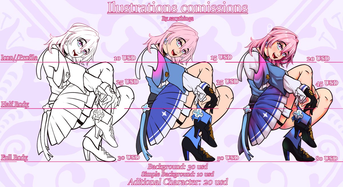 sarythings's tweet photo. ๐New Prices - COMISSIONS OPEN๐
Contact me by DM or VGenโฃ๏ธ
((If the animation of an emote is very detailed, the price increases.))
Please retweet and like, Thanks for your support!โจ
#emotes #Comission #comissionsopen #VGen #TwitchEmotesArtist #art https://t.co/nHCG04QtQ9